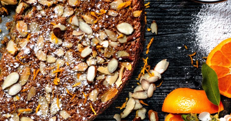 Gluten-Free Almond Orange Olive Oil Cake with Mandarins