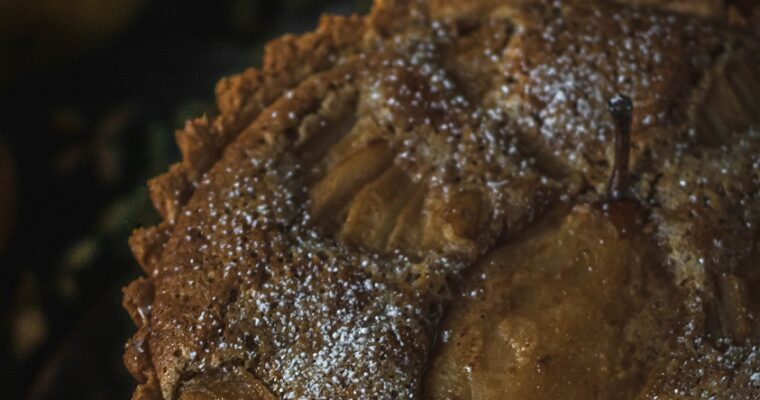 Brandy Pear Frangipane Tart