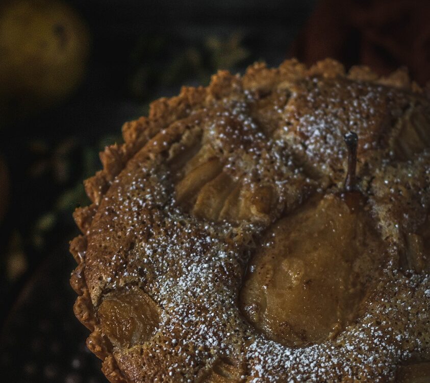 Brandy Pear Frangipane Tart