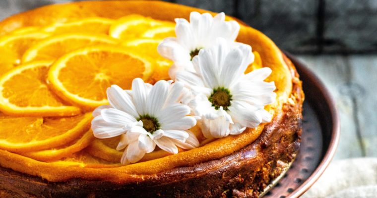 Sicilian Orange Cheesecake (with Amaretti crust)