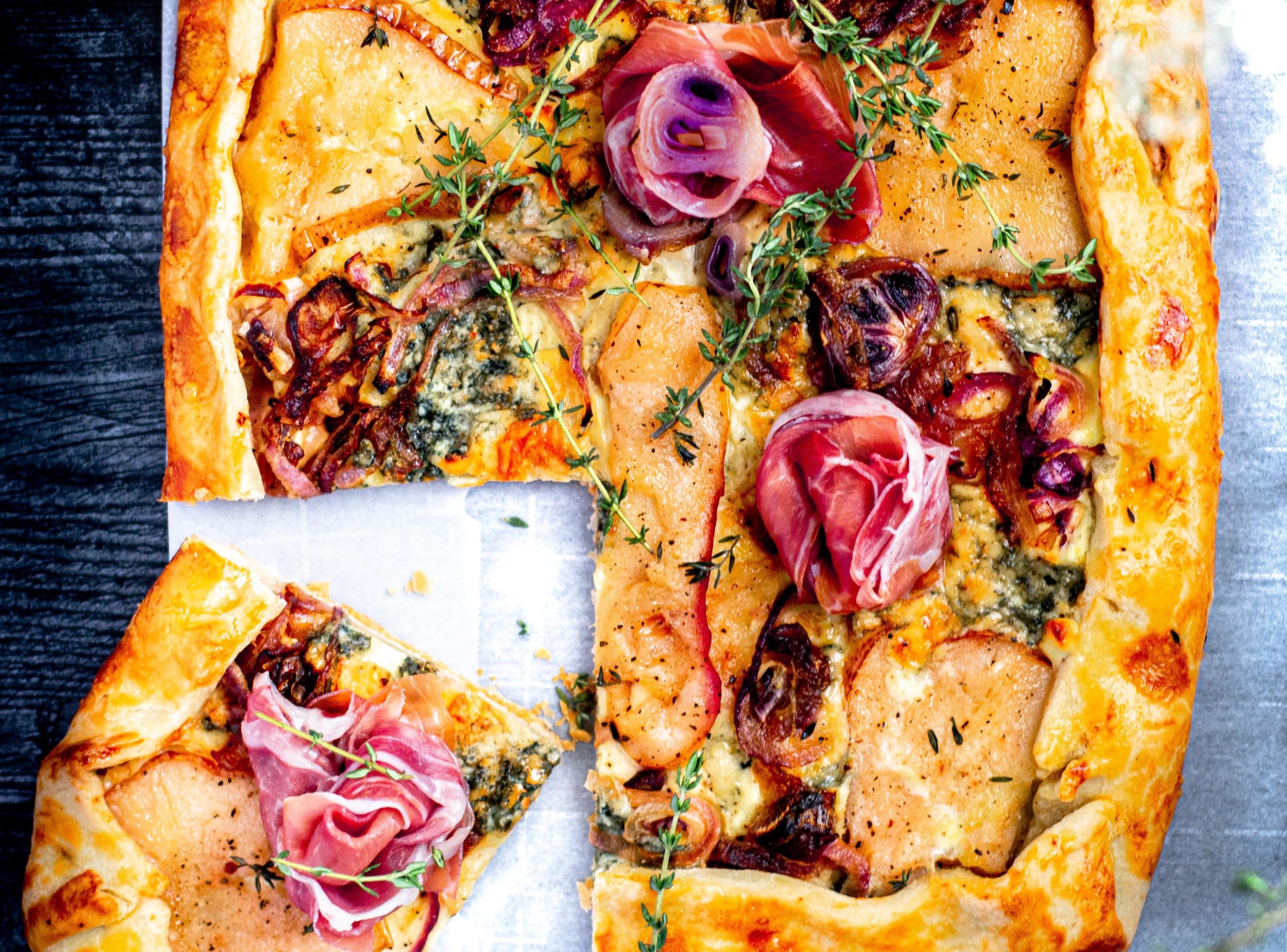 Prosciutto Pear Tart