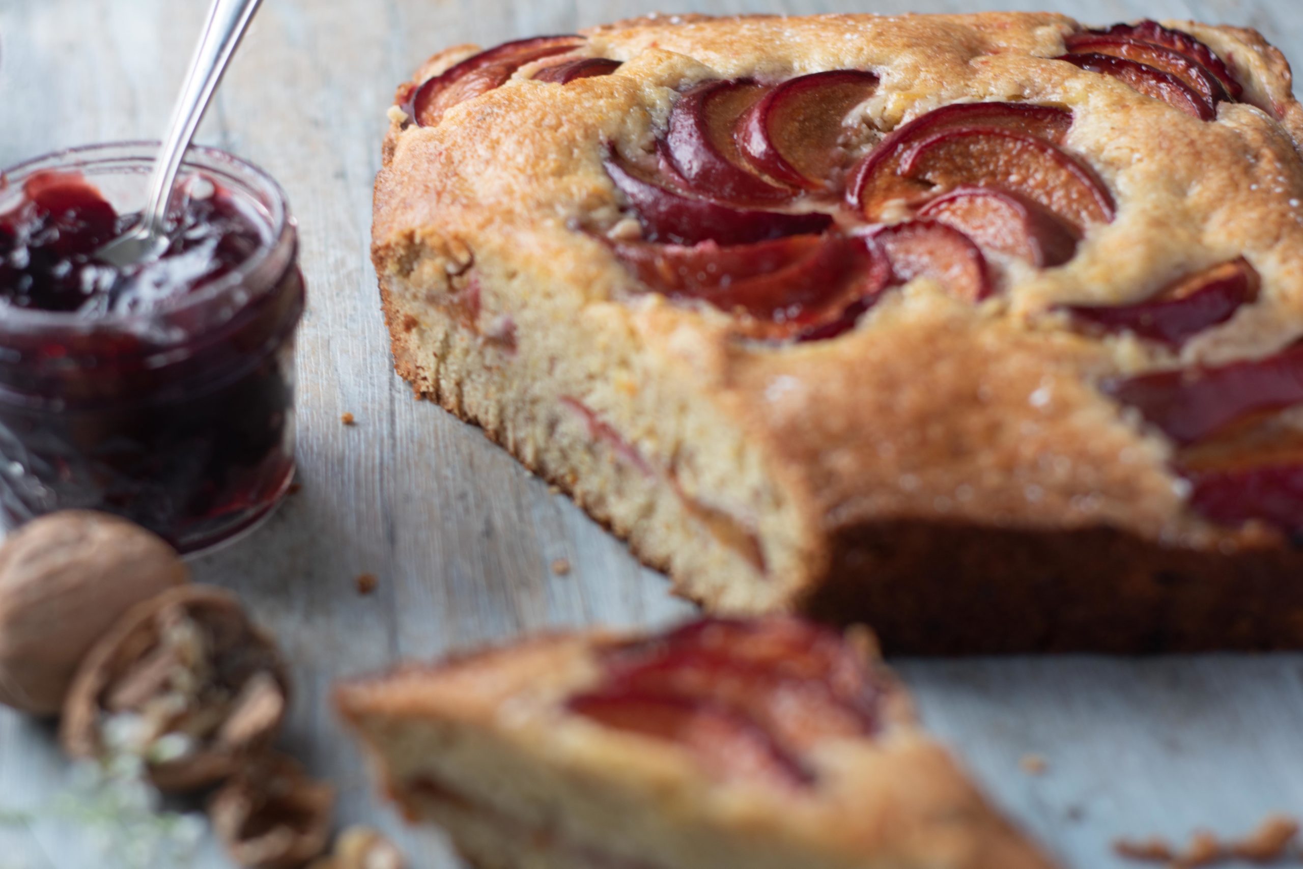 Croatian Plum (or Sour Cherry) Cake