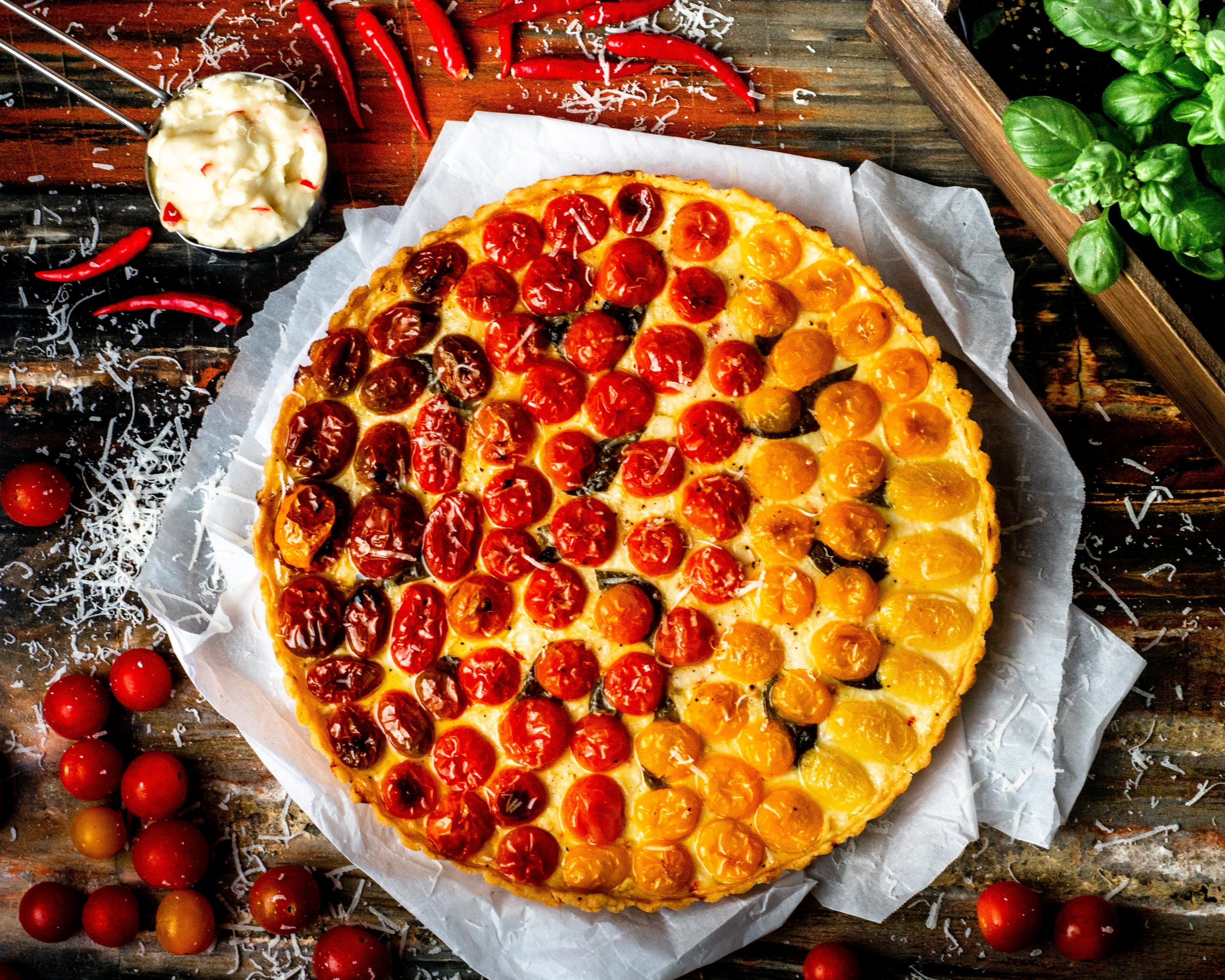 Tomato Bechamel Tart - The Dalmatian Daughter