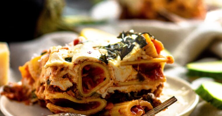 Eggplant Zucchini Rigatoni Bake