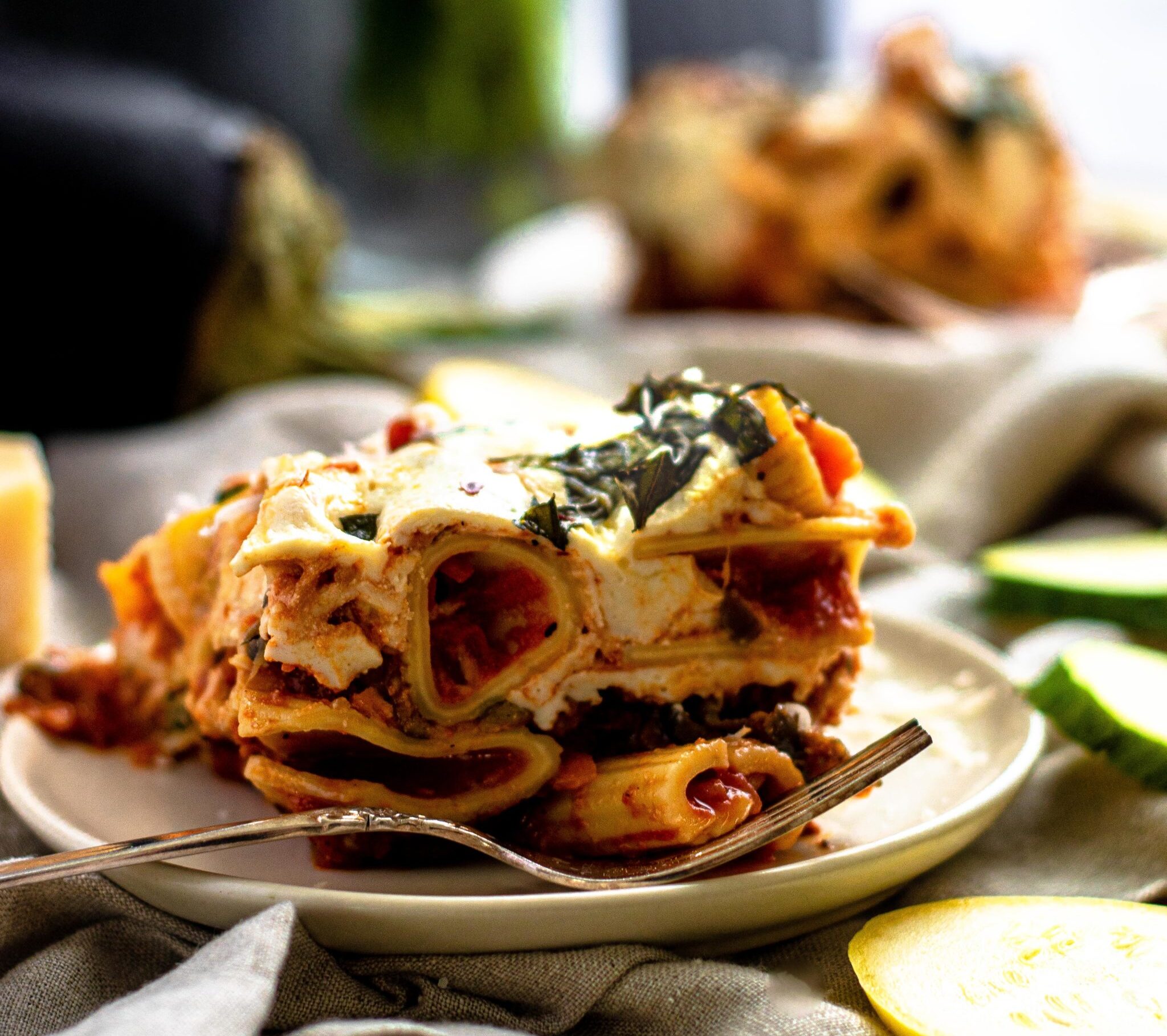 Eggplant Zucchini Rigatoni Bake