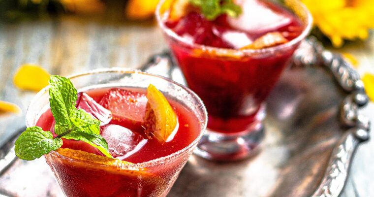 Blood Orange Pomegranate Cadillac Margarita