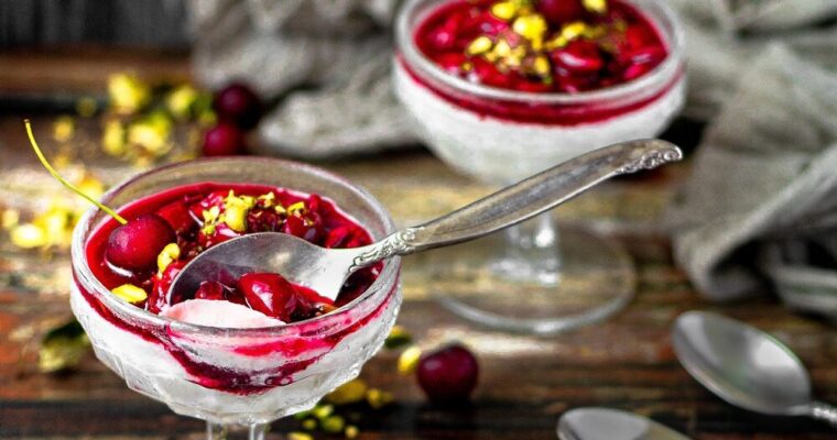 Sour Cherry Panna Cotta