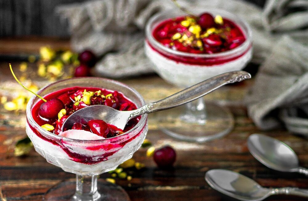 Sour Cherry Panna Cotta